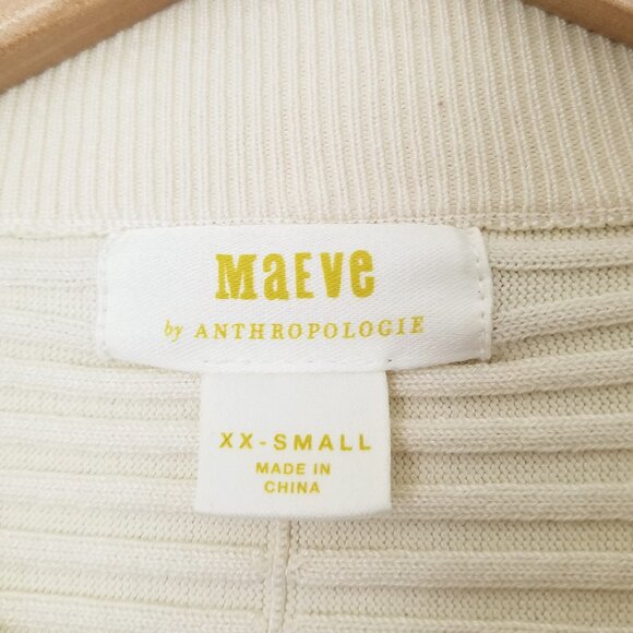 Maeve by Anthropologie Courtney Twofer Pullover Sweater in Cream Ivory XXS $120 - Picture 9 of 15